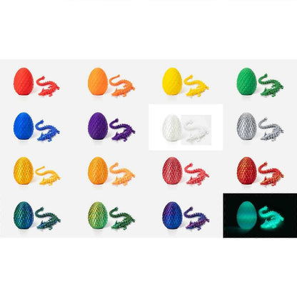 3D Printed Dragon in Egg, Full Articulated Dragon Crystal Dragon with Dragon Egg,50% Offer