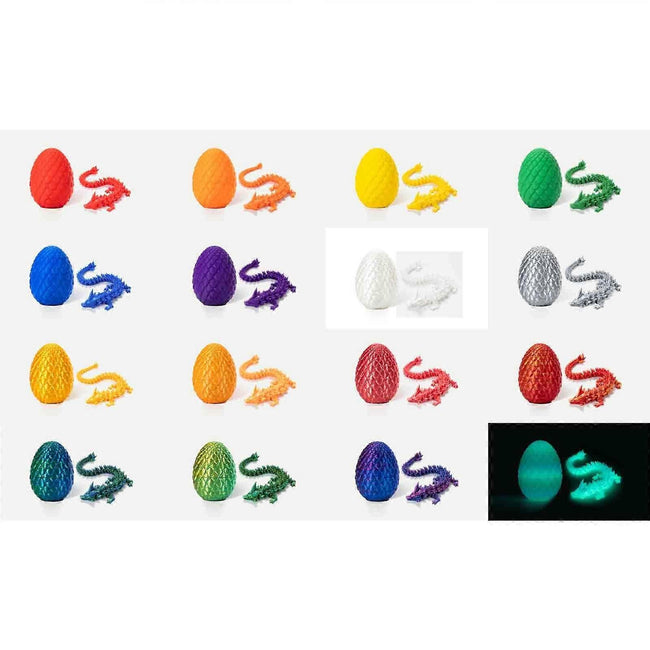 3D Printed Dragon in Egg, Full Articulated Dragon Crystal Dragon with Dragon Egg,50% Offer Main Image