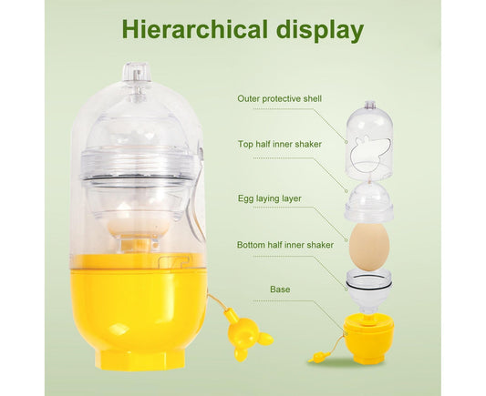 Egg Shaker Reusable Manual Blender Kitchen Tools-Yellow