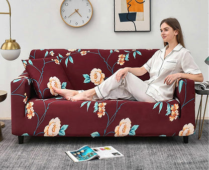 2 Seater Jacquard Elastic Sofa Cover Anti-Slip Stretch Slipcover
