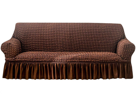 Stretch Sofa Cover for 3 Seats - Coffee Slipcover