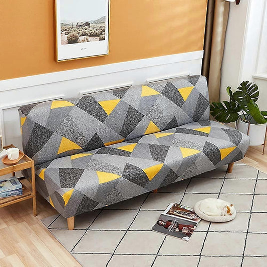 Stretch Armless Sofa Cover for 2 Seater Without Armrests