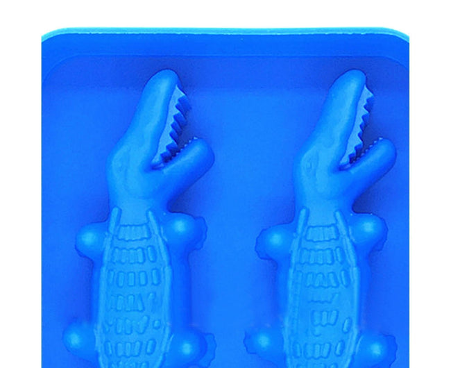 Ice Mould Tray Creative 3D Crocodile Shape Silicone Mold-Dark Blue Main Image