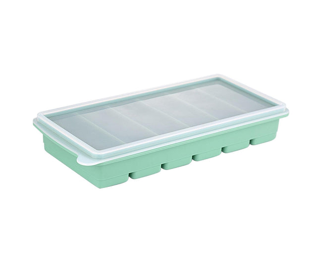 Ice Tray Stretchy 6 Cavities Silicone Low Temperature Resistance Ice Cube Mold Kitchen -Cyan Hover Image