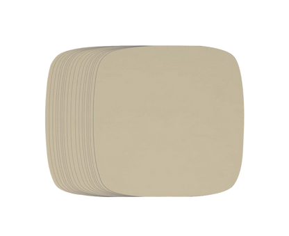 100Pcs Non-Stick Oilproof Barbecue Kitchen Oven Baking Pan BBQ Liner Papers Mats-Khaki 8.5 inch