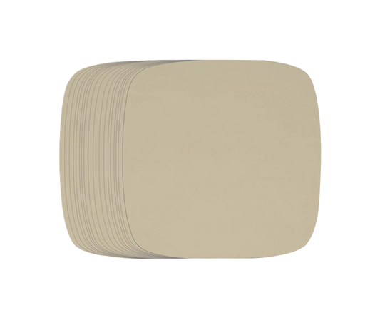 100Pcs Non-Stick Oilproof Barbecue Kitchen Oven Baking Pan BBQ Liner Papers Mats-Khaki 8.5 inch