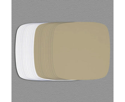 100Pcs Non-Stick Oilproof Barbecue Kitchen Oven Baking Pan BBQ Liner Papers Mats-Khaki 8.5 inch