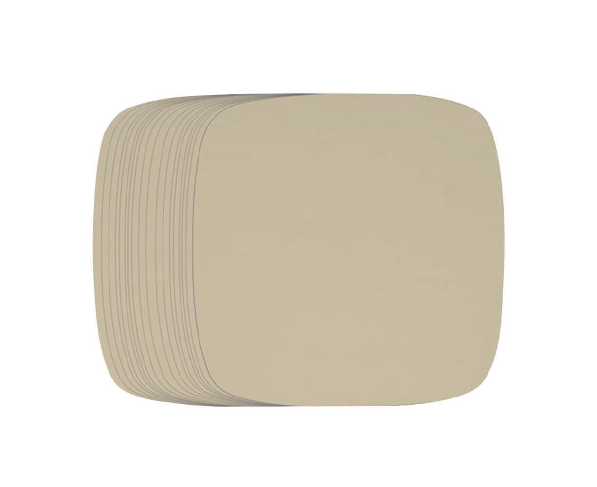 100Pcs Non-Stick Oilproof Barbecue Kitchen Oven Baking Pan BBQ Liner Papers Mats-Khaki 8.5 inch