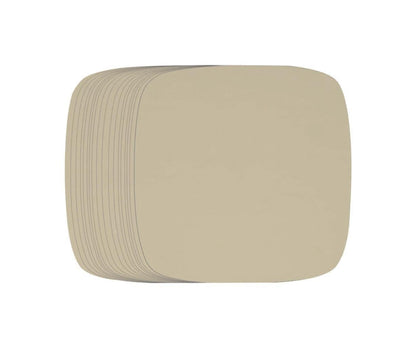 100Pcs Non-Stick Oilproof Barbecue Kitchen Oven Baking Pan BBQ Liner Papers Mats-Khaki 8.5 inch