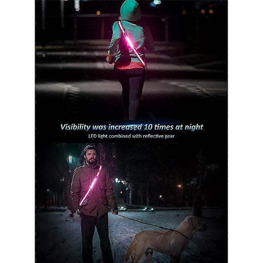 LED Reflective Belt, Rechargeable Running Gear for Walking at Night