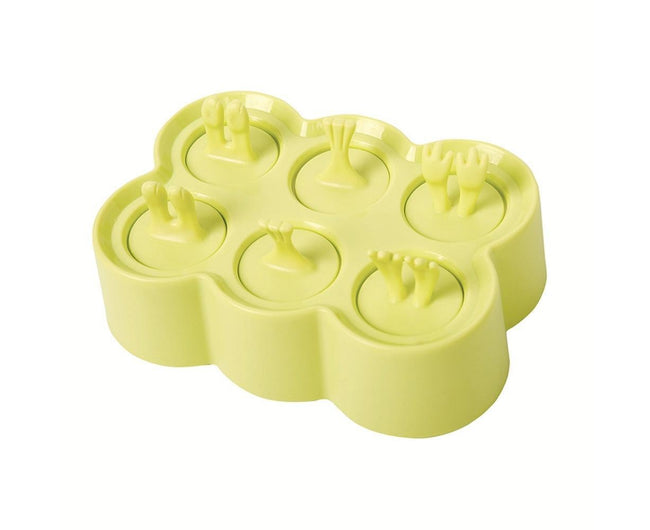 6 Grids Triangle/Rectangle Shape Silicone Kitchen DIY Ice Cream Maker Tray Mould-Green Rectangle Hover Image