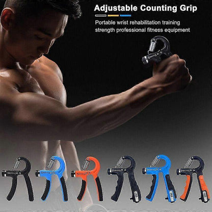 Spring Counting Hand Grip Strengthener, Heavy-Duty Gym Trainer