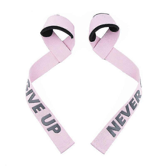 2pcs Padded Weight Lifting Straps, Anti-Slip Wrist Grip for Gym Fitness, Pink