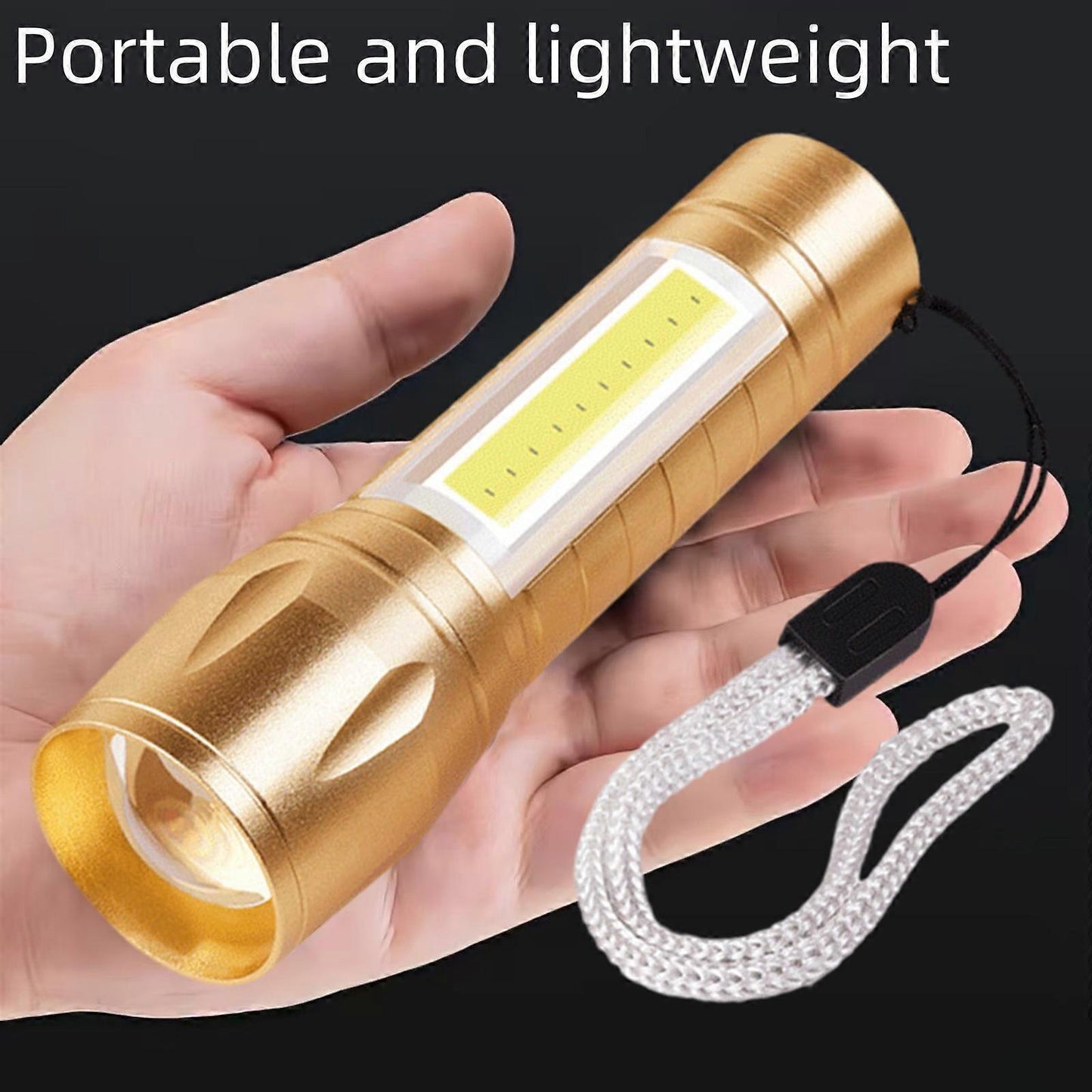 Super Bright LED Tactical Flashlight Zoomable Rechargeable with Multiple Modes
