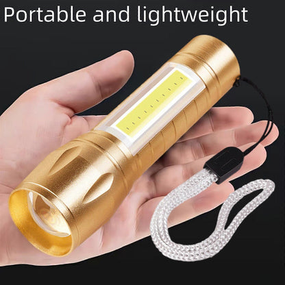 Super Bright LED Tactical Flashlight Zoomable Rechargeable with Multiple Modes