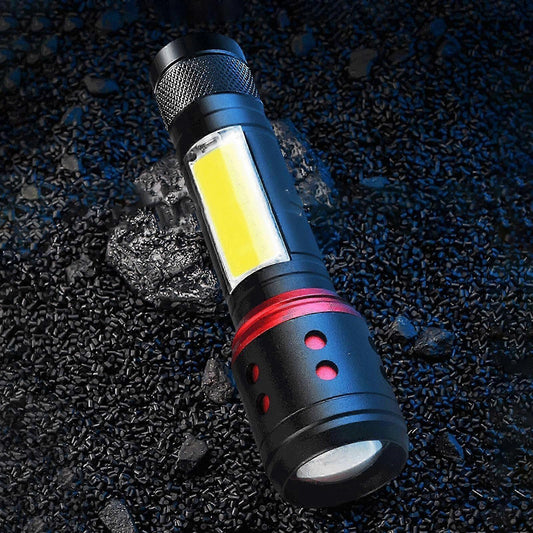 Super Bright LED Tactical Flashlight Zoomable Rechargeable with Multiple Modes