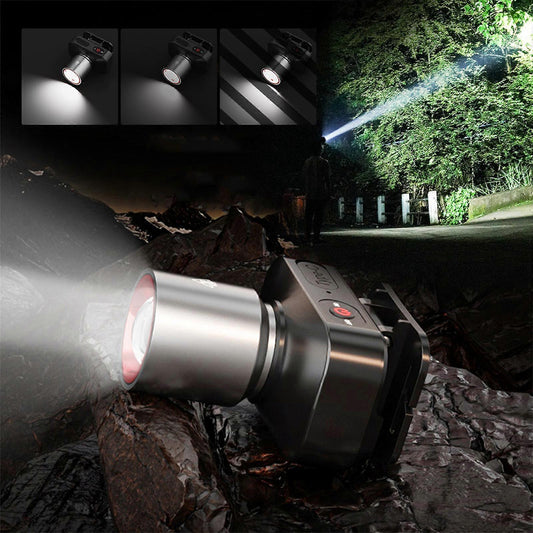 Bright LED Flashlight Rechargeable Zoomable Tactical Torch with 3 Modes