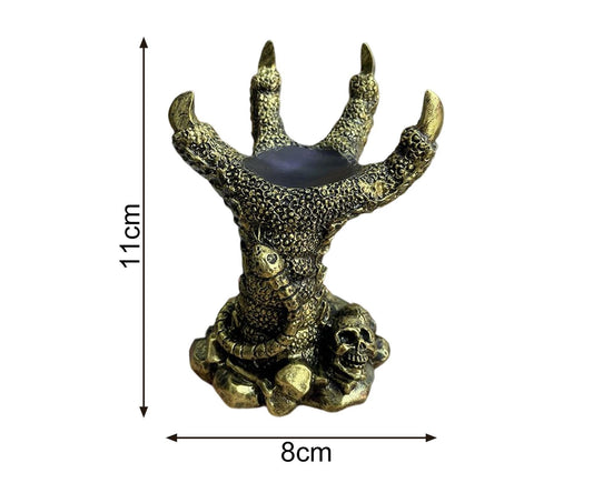 Resin Ornament Glass Ball Base Simulation Dragon Claw Statue-Golden