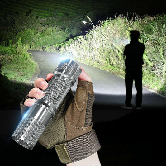 Zoomable Rechargeable Flashlight Aluminium Alloy Bright LED Tactical Torch