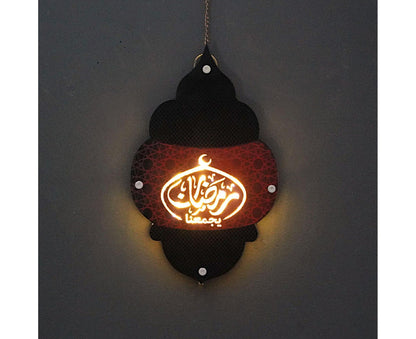 Front Door Sign LED Wooden Pendant Wall Art Decor for Home-K