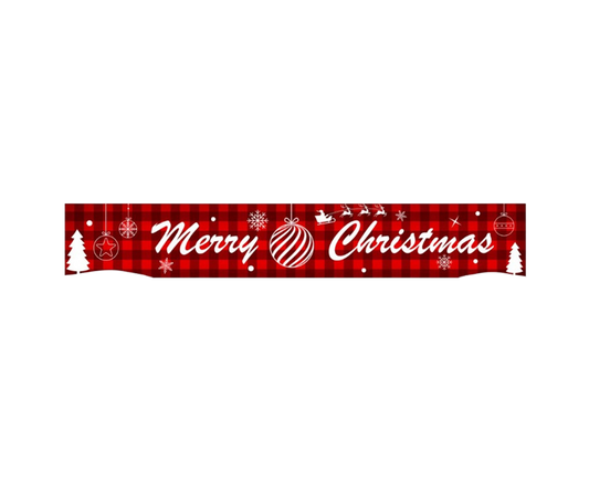 Christmas Santa Claus Letter Porch Door Background Hanging Banner Party Decor-B