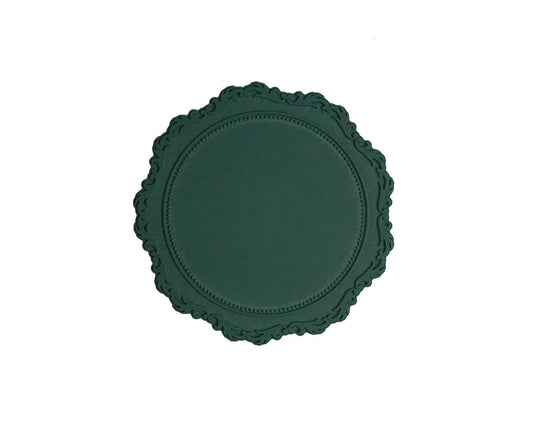 Vintage Lace Decor Serving Tray Retro Style Beautiful ABS Resin Coffee Tray for Home-Atrovirens
