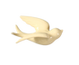 Ceramic 3D Bird Shape Wall Ornaments-Beige Yellow S