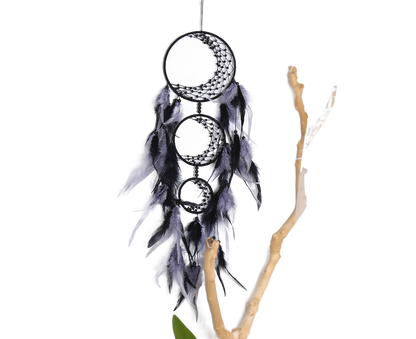 Feather Dream Catcher Home Decor-Black
