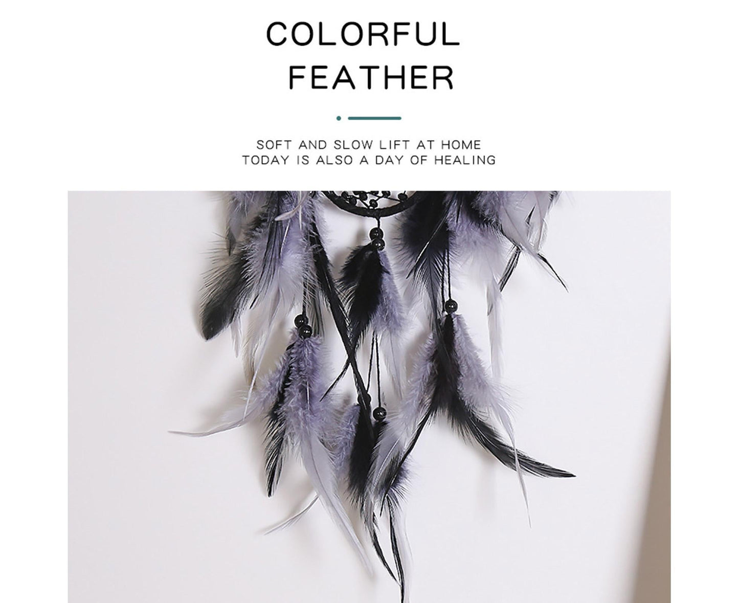 Feather Dream Catcher Home Decor-Black