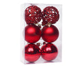 6Pcs 8cm Xmas Tree Pendant-Red 8 cm