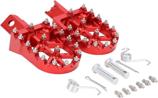 Red Motorcycle Foot Rests for Dirt Bike
