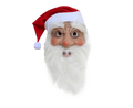 Halloween Creative Santa Claus Shape Christmas Cosplay Costume Decor Face Cover-C