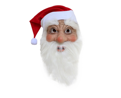 Halloween Creative Santa Claus Shape Christmas Cosplay Costume Decor Face Cover-C