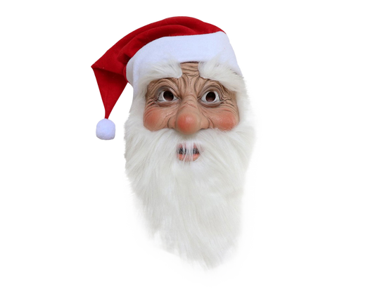 Halloween Creative Santa Claus Shape Christmas Cosplay Costume Decor Face Cover-C