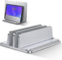 Double Vertical Aluminum Laptop Stand, Adjustable Desk Holder