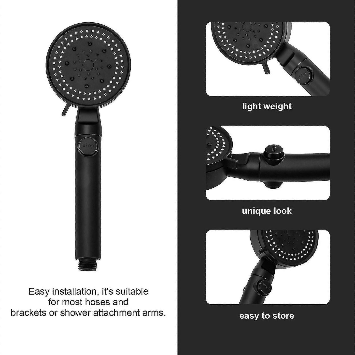 Adjustable Plastic Shower Head, Handheld Shower Sprinkler