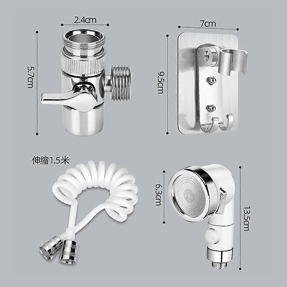 Shower Head Set with Hose, Adjustable Handheld Shower