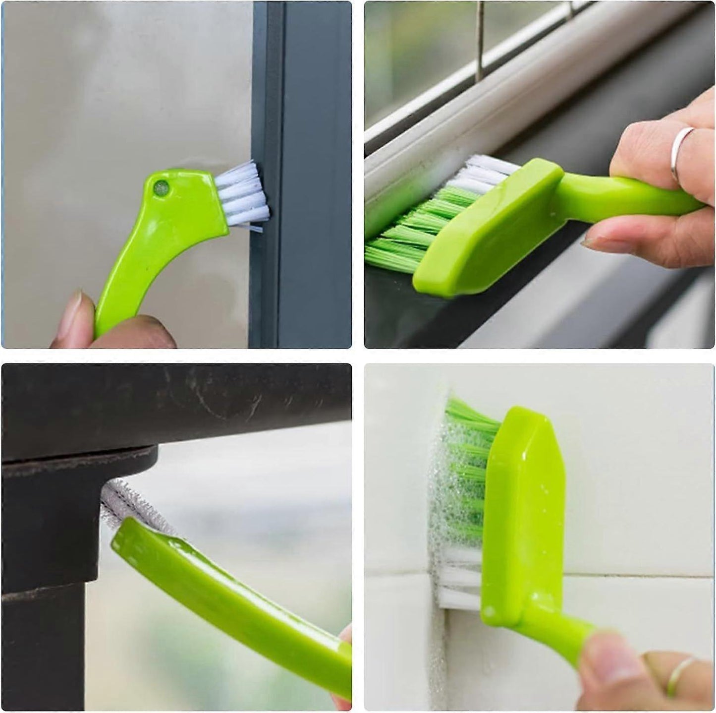4pcs Household Cleaning Brush Set for Bathroom & Window Groove