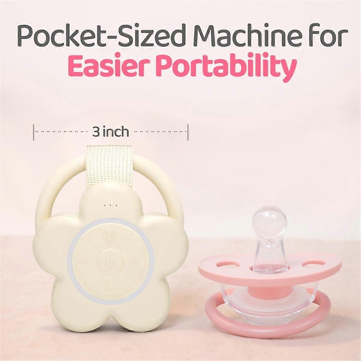 Portable Rechargeable White Noise Machine Babies Travel Sound Soother