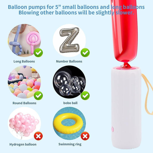 Electric Balloon Pump Portable Air Inflator Blower Machine for Birthday Party