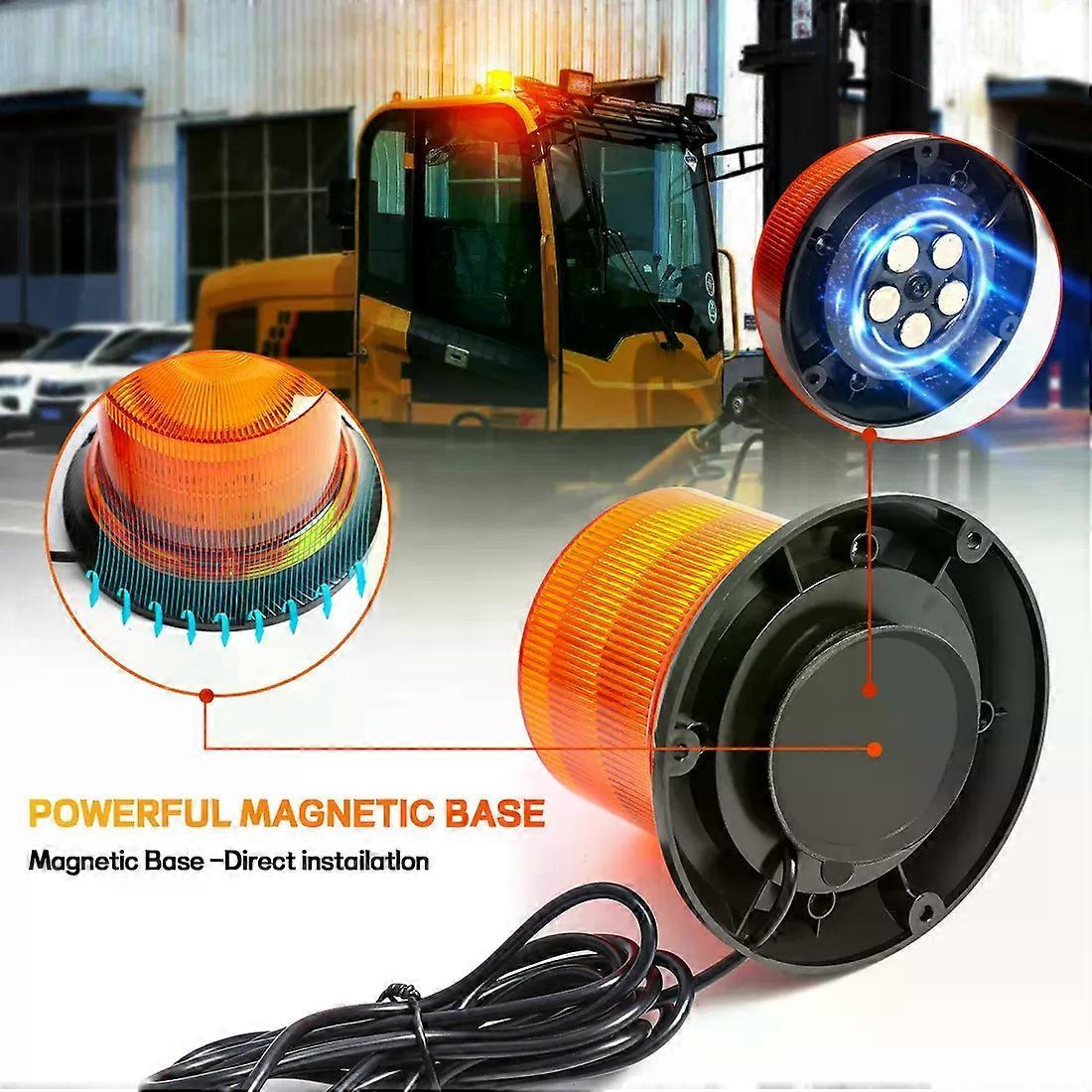 Car Roof LED Strobe Light 12-30V, Emergency Beacon for Truck Bus