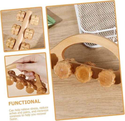 Wooden Ball Hand & Back Massager Tool for Muscle Relaxation