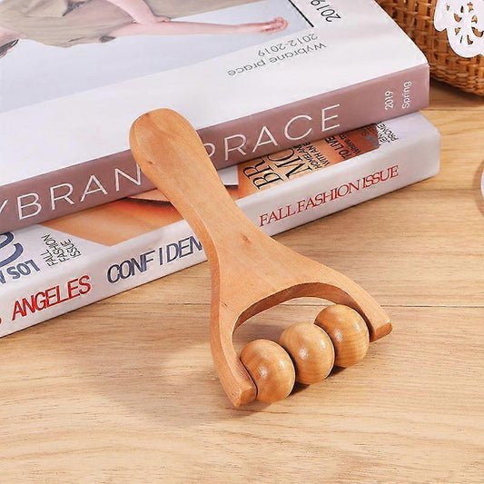 Wooden Roller Massager for Neck Shoulder Leg & Foot Massage