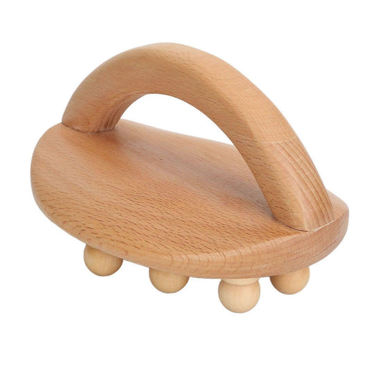 Wooden Body Massage Brush with Beads, Muscle Relaxation Meridian Guasha Tool