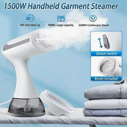 1500W Handheld Garment Steamer 300ml Detachable Tank Portable Clothes Steamer