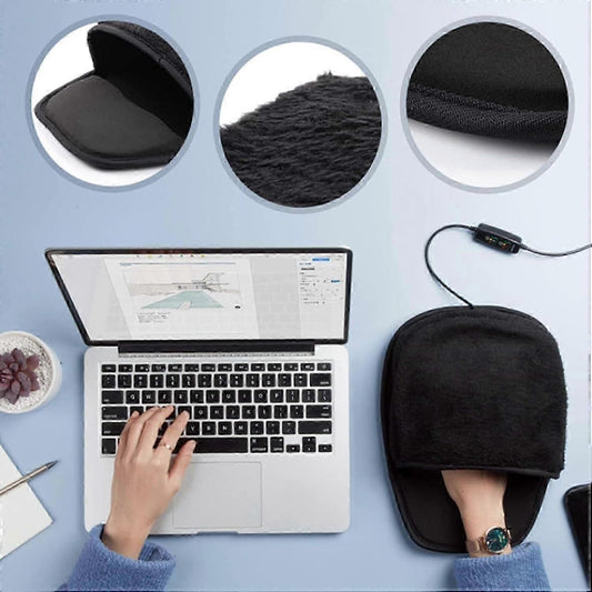 USB Electric Heated Mouse Pad Hand Warmer - Reusable, 3 Temperatures