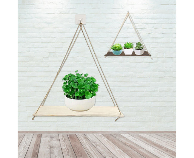 Home Plant Bonsai Photos Frame Wood Window Wall Hanging Shelves Storage Rack- S Main Image
