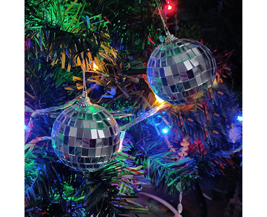 Silver Reflective Balls-Silver 10cm