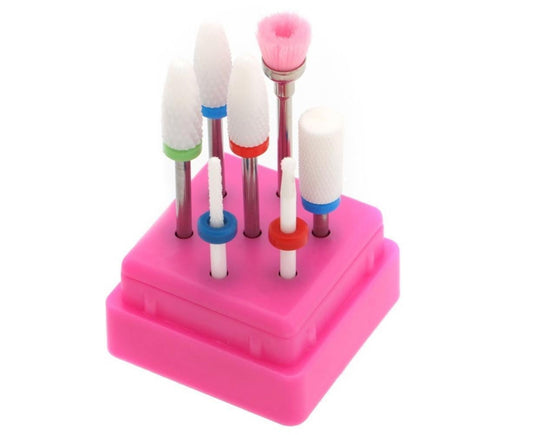 Ceramic Steel Alloy Grinding Dead Skin Removal Nail Art Drill Bit Brush Set-3#