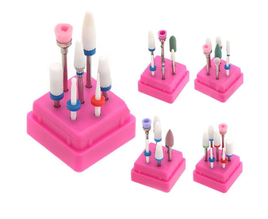 Ceramic Steel Alloy Grinding Dead Skin Removal Nail Art Drill Bit Brush Set-3#